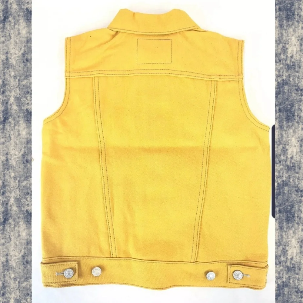 Levis rigid denim brite yellow trucker vest Old Skool Styley Kids Sz
